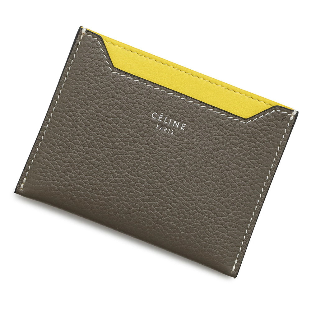 Celine Card Case Wallet Bicolor Leather Pass